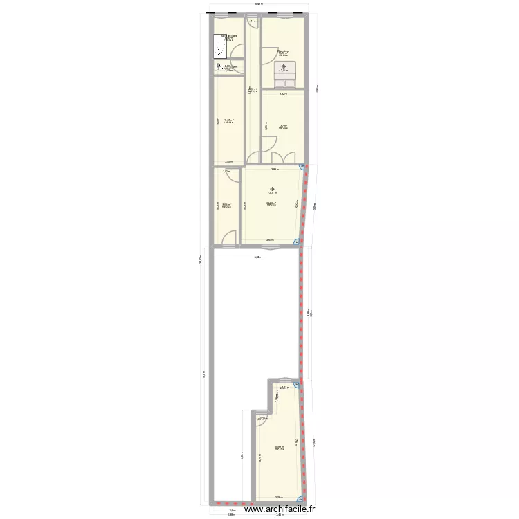 bernard-2. Plan de 9  et 106 m²