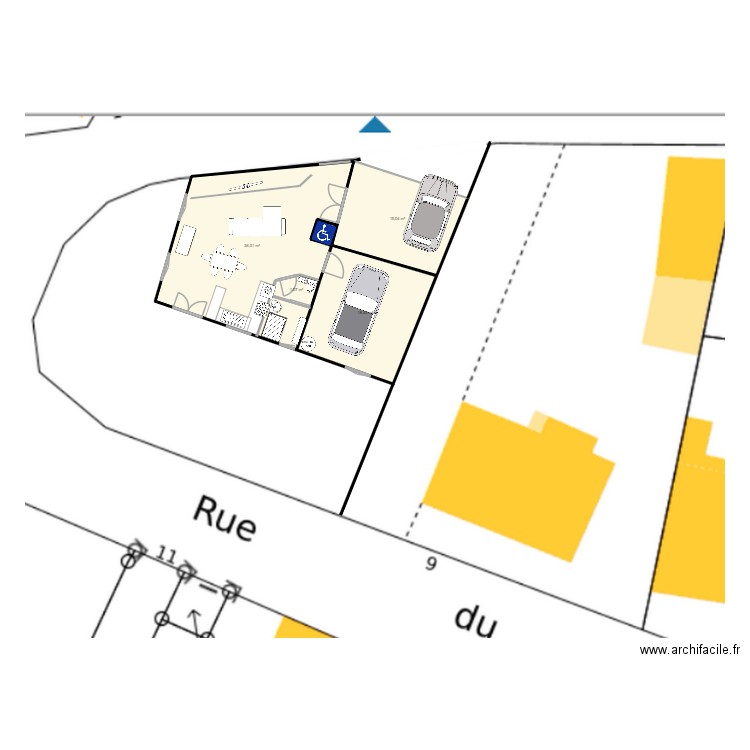 nouveau1. Plan de 5 pièces et 72 m2