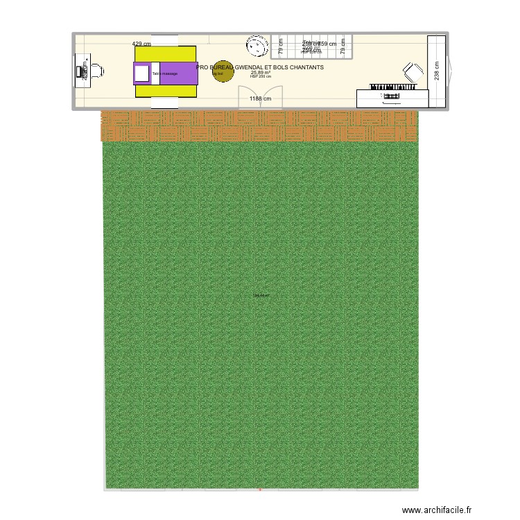 Maison containers et gîte BIS. Plan de 18 pièces et 167 m2