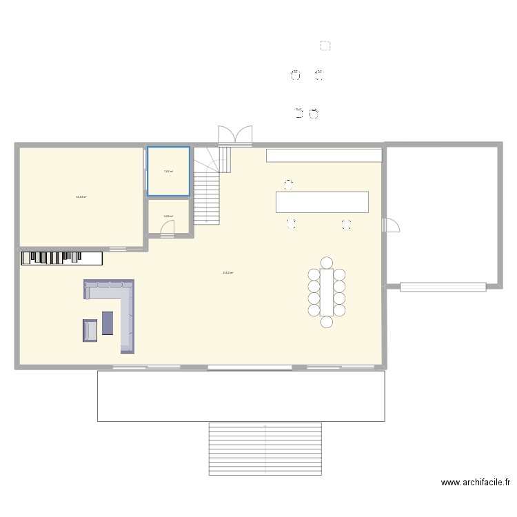 maison. Plan de 4 pièces et 271 m2