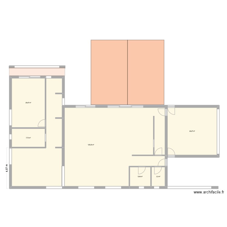 SAM. Plan de 6 pièces et 192 m2