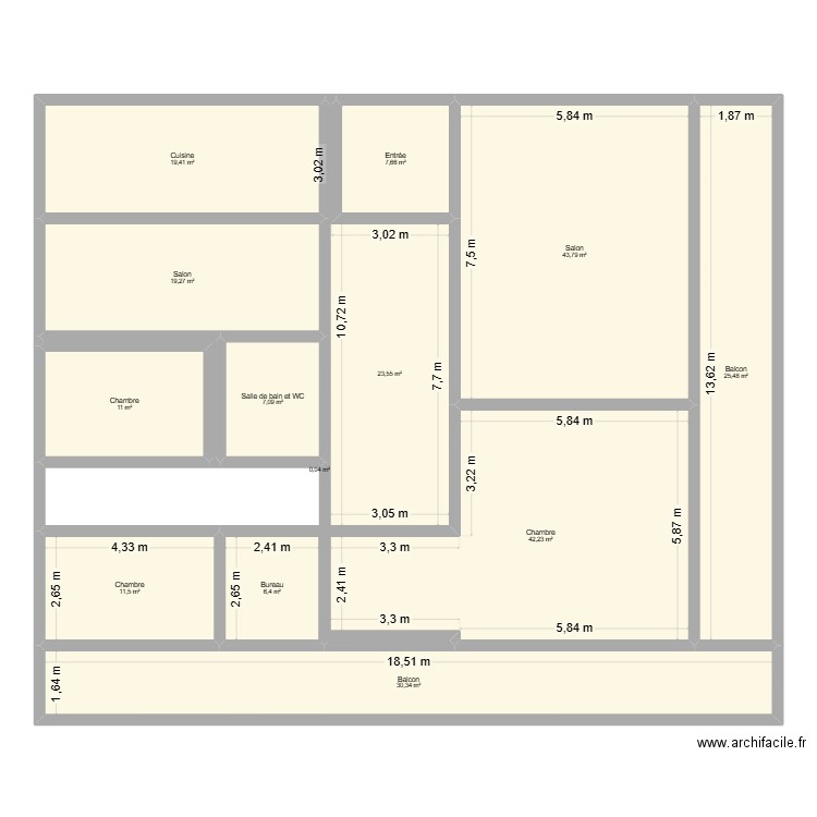 MAIN HOUSE. Plan de 13 pièces et 248 m2