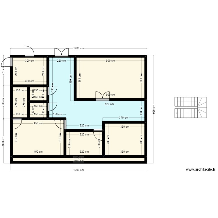 Plan 10mx9.4m Client 47 98 80 00 V1. Plan de 10 pièces et 95 m2
