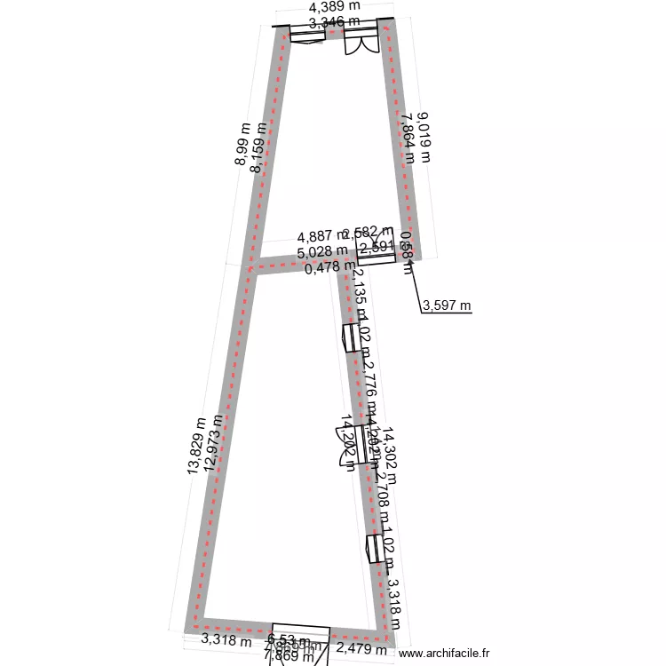 maison + garage1. Plan de 