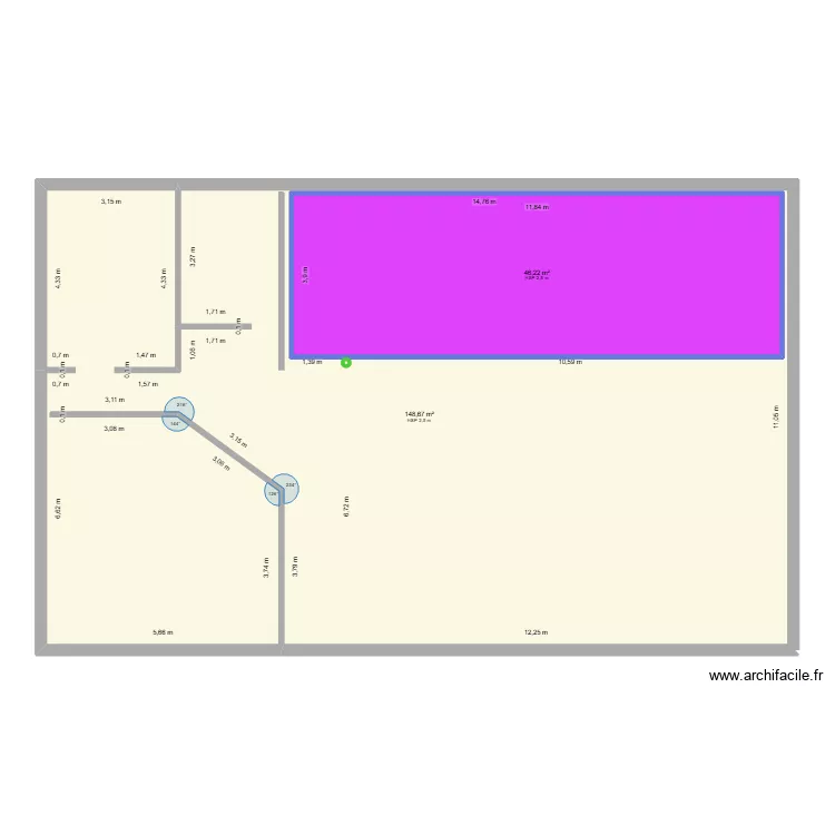ABC DIF. Plan de 2  et 243 m²