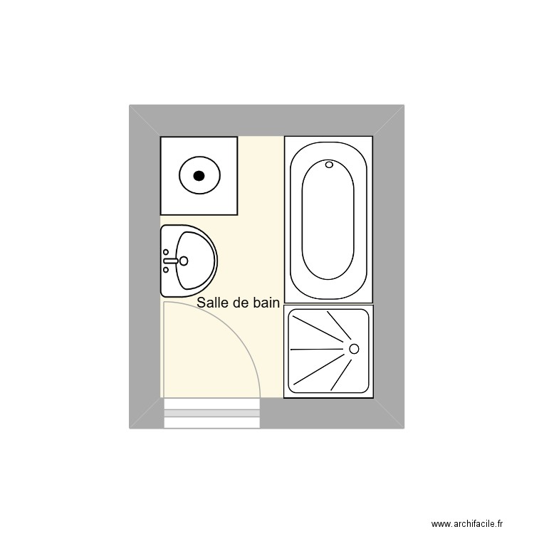 MULLER France Marie. Plan de 1 pièce et 4 m2