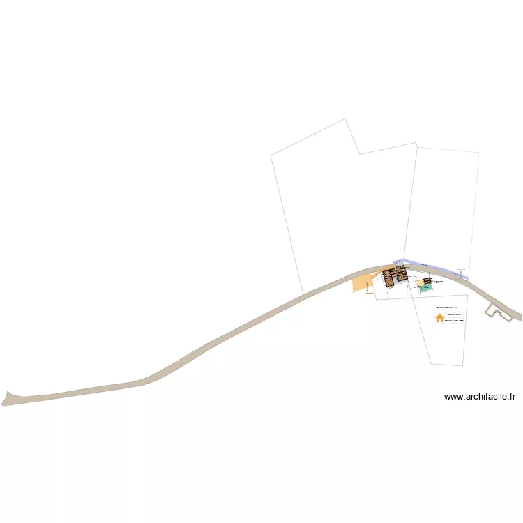 DT : PLAN DE MASSE AVANT PROJET. Plan de 1  et 99 m²