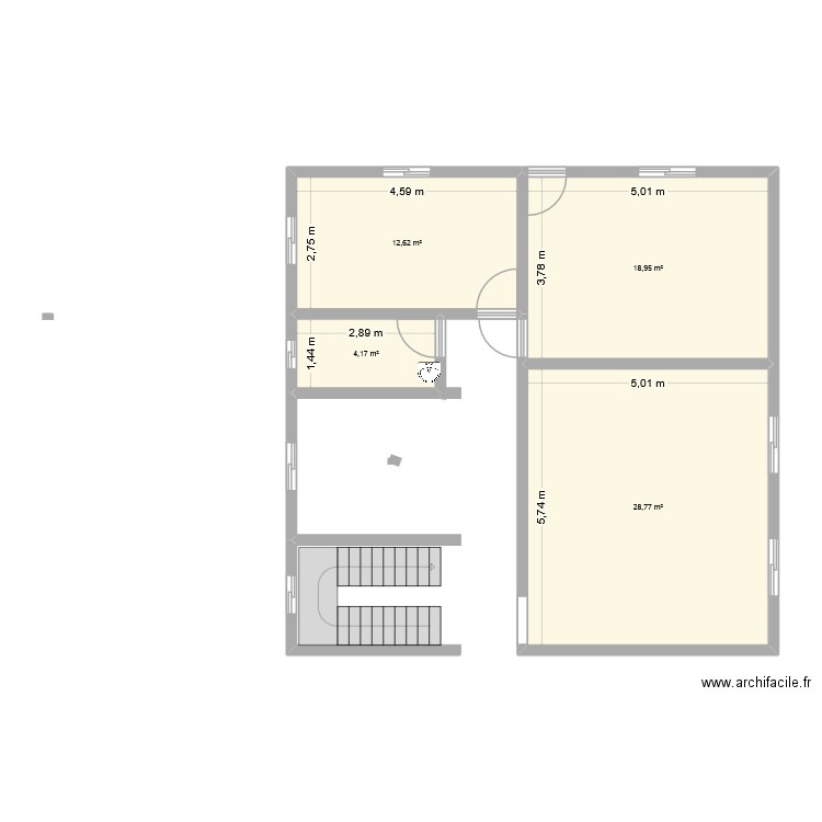 redouane. Plan de 4 pièces et 65 m2