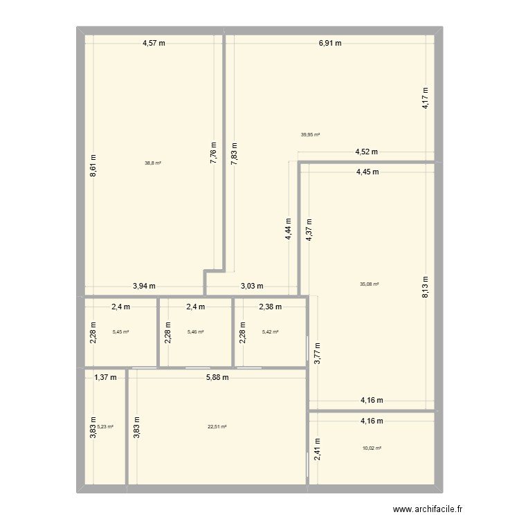 test pornichet. Plan de 9 pièces et 168 m2