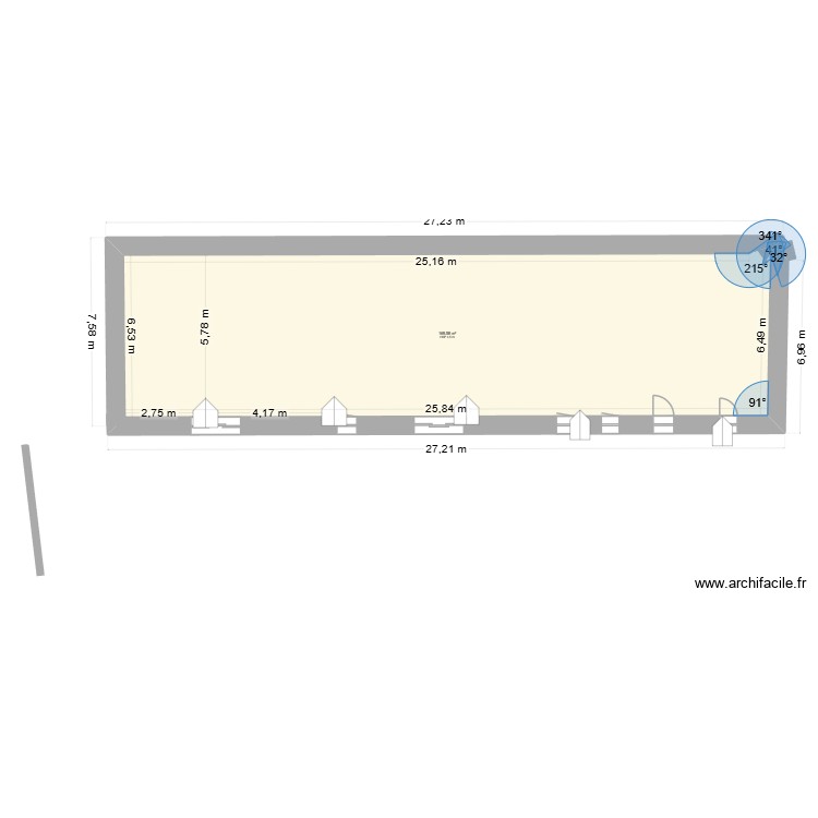 Facade totale. Plan de 0 pièce et 0 m2
