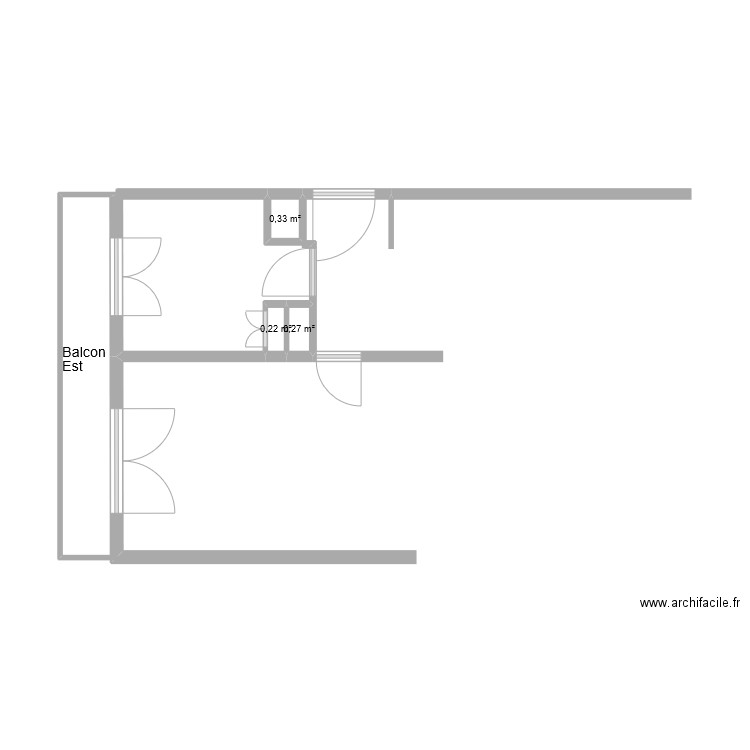 Plan appartement LAMBIEL. Plan de 3 pièces et 1 m2