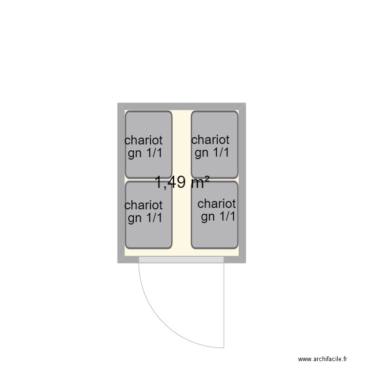 cuisine megeve. Plan de 1 pièce et 1 m2