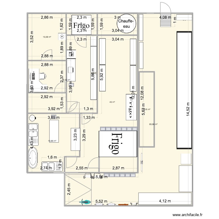 Atelier + salle de lavage. Plan de 0 pièce et 0 m2 Atelier + salle de lavage. Plan de 0 pièce et 0 m2