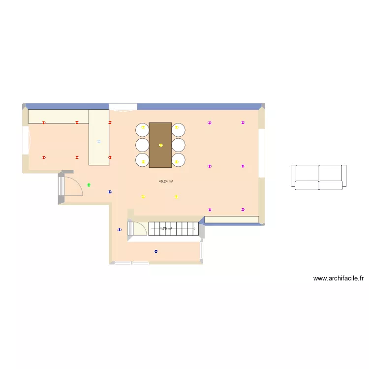 luminere salon salle a manger. Plan de luminere salon salle a manger. Plan de
