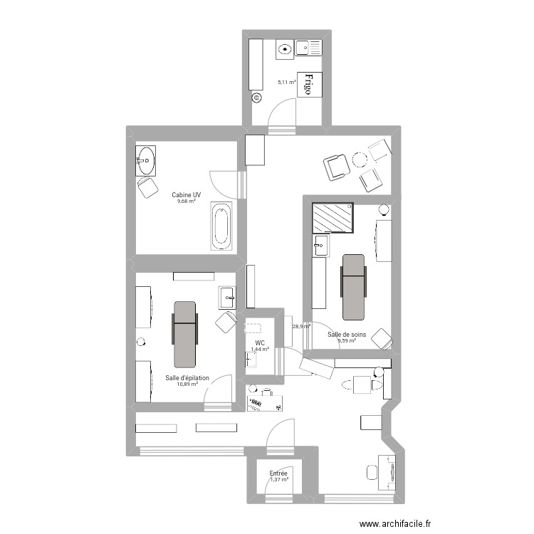 Institut. Plan de 0 pièce et 0 m2