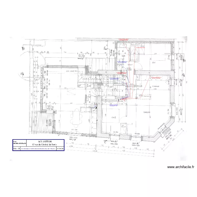 PLAN EF/EC ETAGE 1 ind B . Plan de PLAN EF/EC ETAGE 1 ind B . Plan de