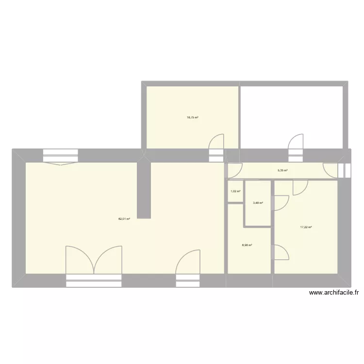global. Plan de 7  et 113 m²