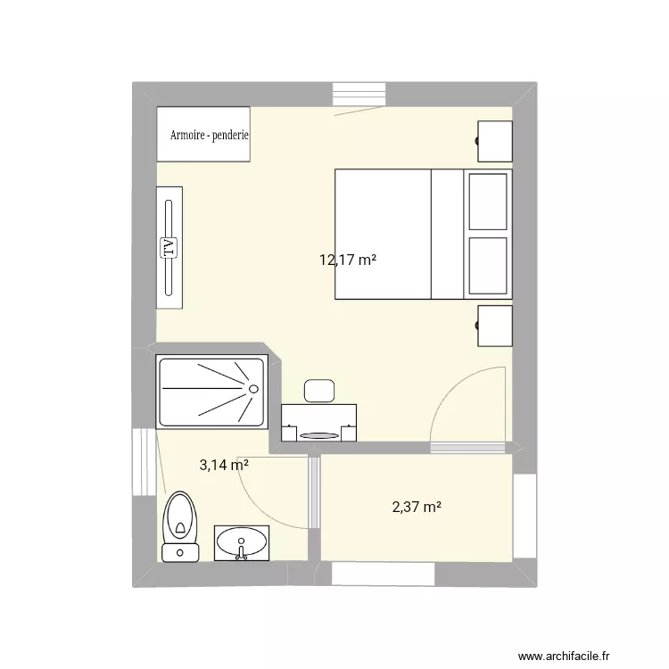 Back bedroom SDD 2. Plan de Back bedroom SDD 2. Plan de