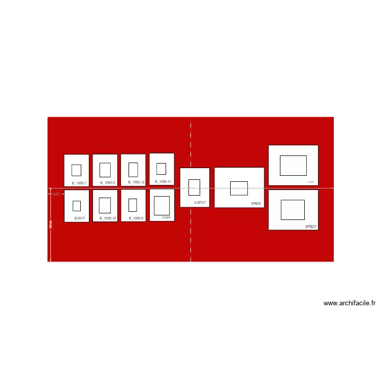 Salle 3_ Morderne (mur 2). Plan de 