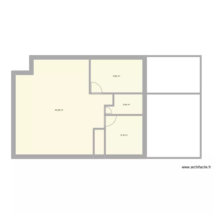 Ecrosville. Plan de 4 et 65 m² Ecrosville. Plan de 4 et 65 m²