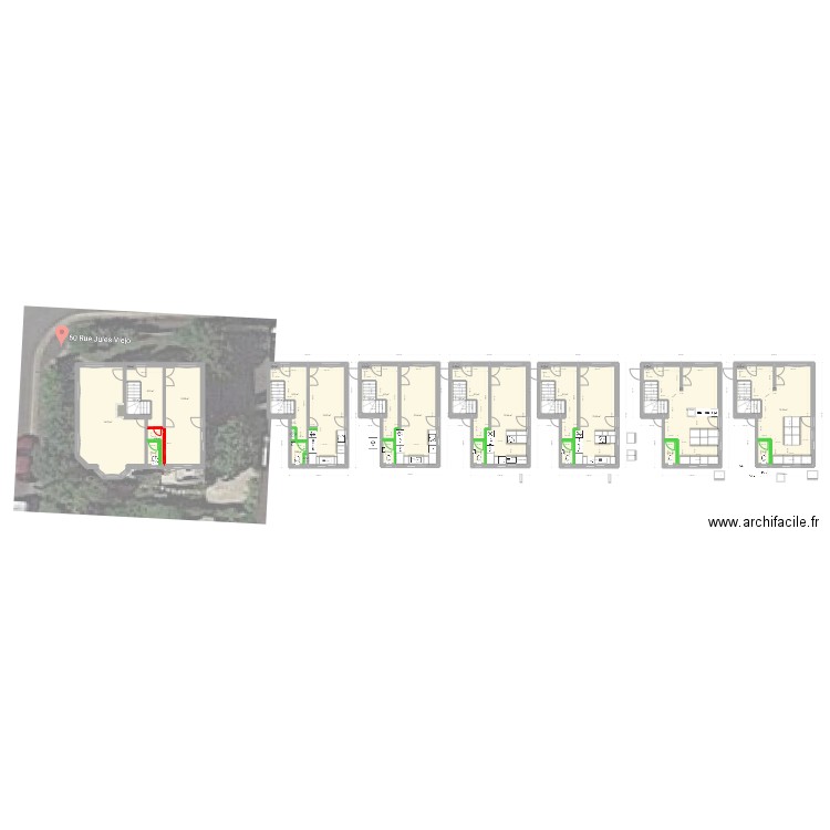 Cuisine 26-11-23. Plan de 37 pièces et 295 m2