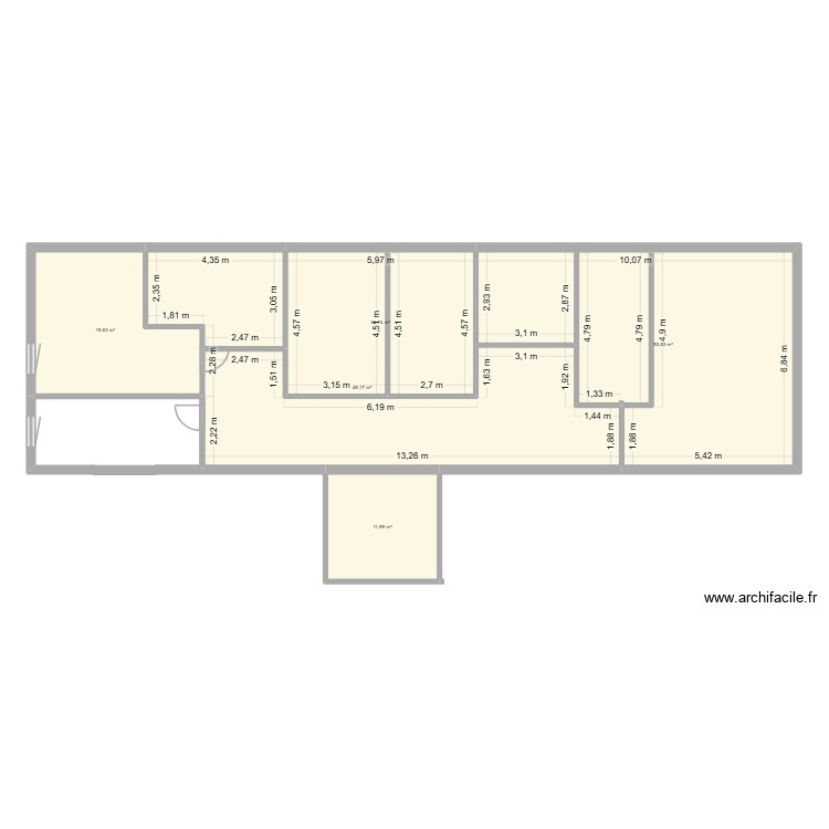 bureau. Plan de 0 pièce et 0 m2