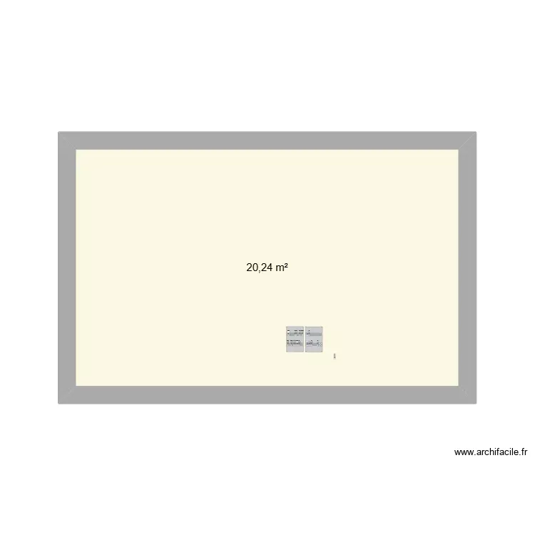 Tableau &eacute;lec 14. Plan de 1 Pièce et 20 m²