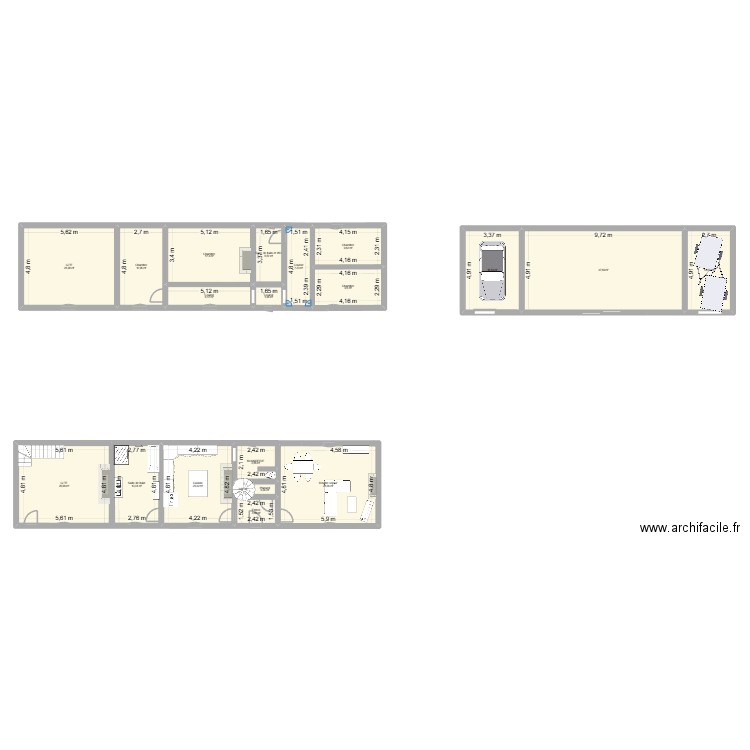 MAISON CARENTAN. Plan de 20 pièces et 274 m2