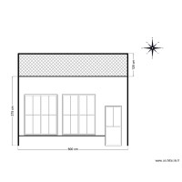  DP4 plan façade et toiture face sud avant projet