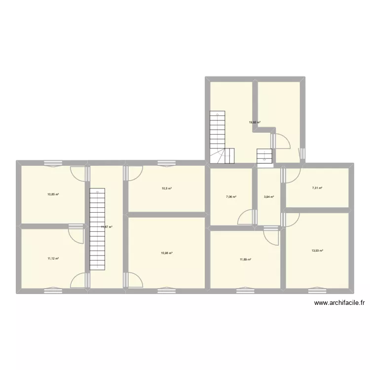 etage 315 charles de gaulle. Plan de 11  et 124 m²