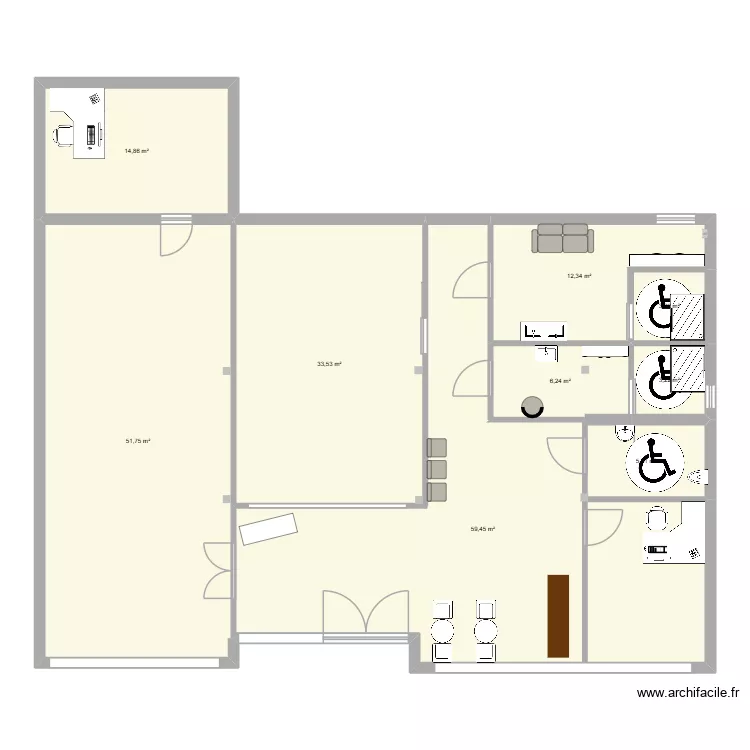 PLAN LOCAL apres TRAVAUX. Plan de 9 et 190 m² PLAN LOCAL apres TRAVAUX. Plan de 9 et 190 m²