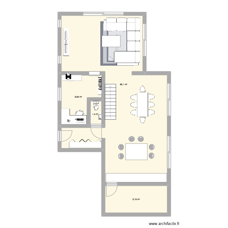 etage maison enzo. Plan de 4 pièces et 85 m2
