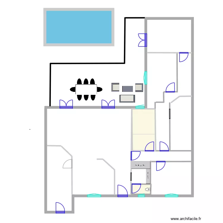 ma maison 2. Plan de 2  et 9 m²