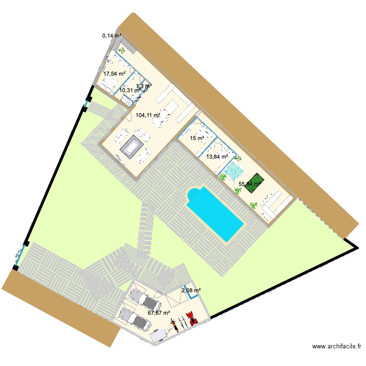 CADASTRE CHAUDUN. Plan de 10 pièces et 323 m2