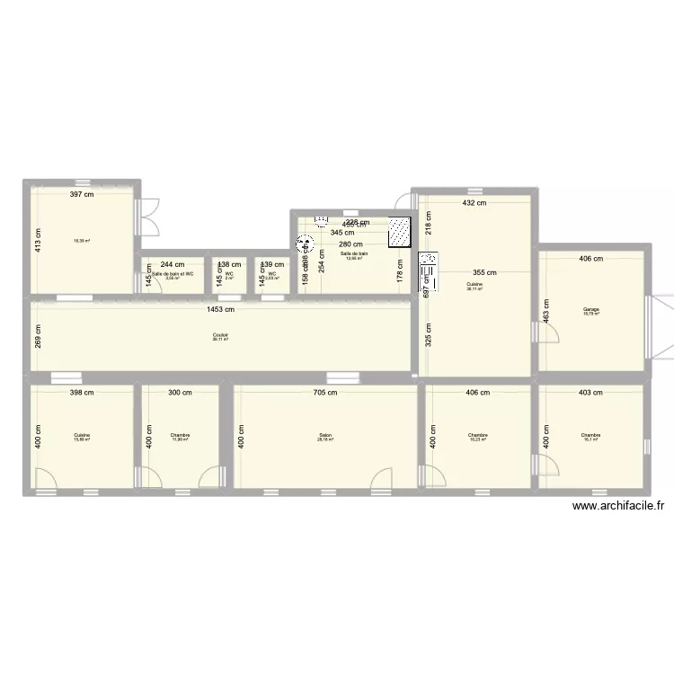 Maison roumaine. Plan de 