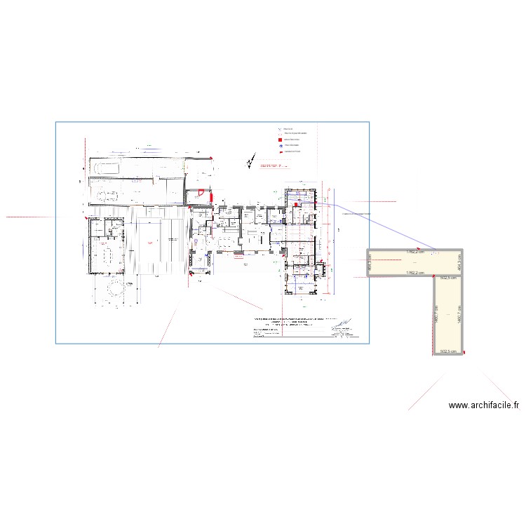 Internet RDC. Plan de 2 pièces et 155 m2