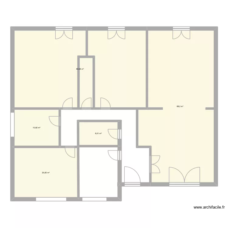 Saintry. Plan de 5  et 172 m²