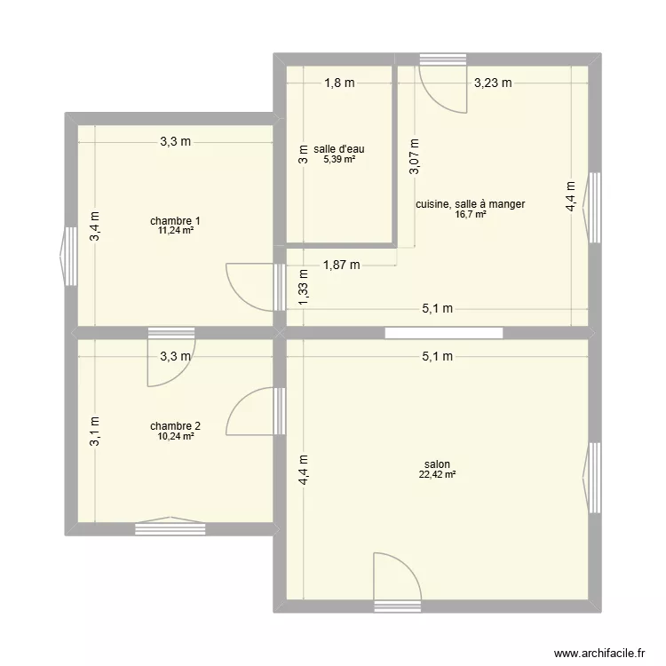 Lubin 2. Plan de 5 et 66 m² Lubin 2. Plan de 5 et 66 m²