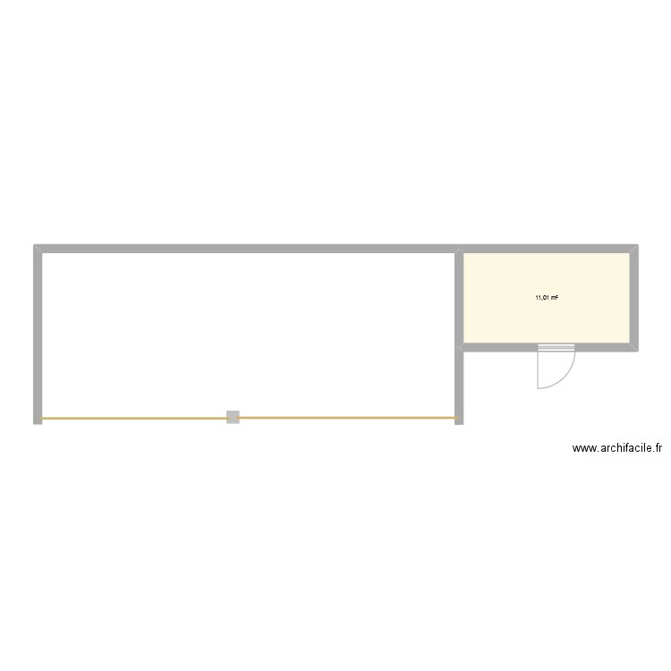 GARAGE LOCAL VELO PC. Plan de 1 pièce et 11 m2
