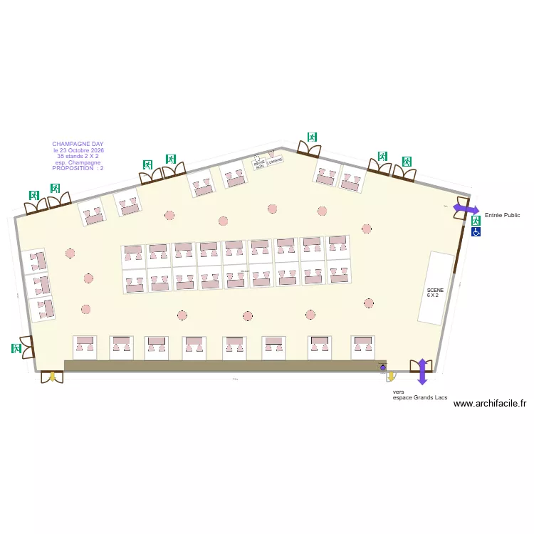 CHAMPAGNCHAMPAGNE DAY le 23 Octobre 2026 35 stands 2 X 2 esp. Champagne PROPOSITION : 2. Plan de 1 et 584 m² CHAMPAGNCHAMPAGNE DAY le 23 Octobre 2026 35 stands 2 X 2 esp. Champagne PROPOSITION : 2. Plan de 1 et 584 m²