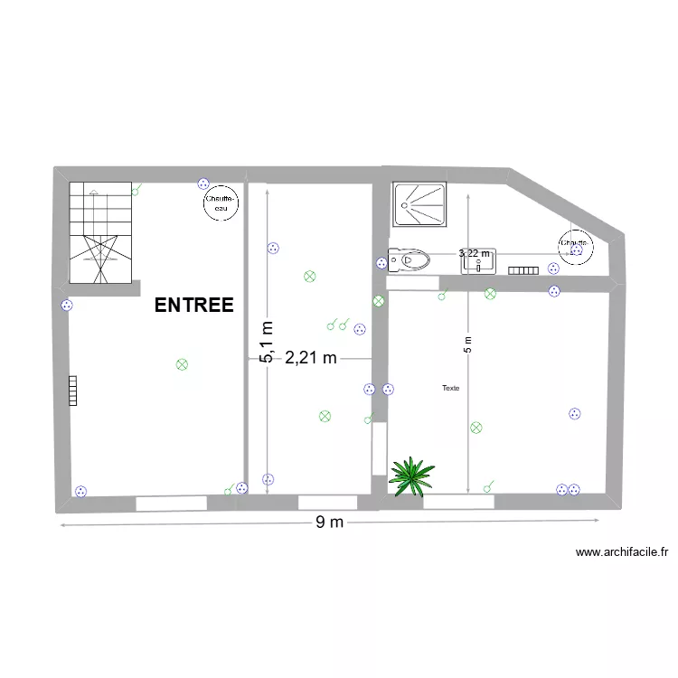 Cheytion 2. Plan de 10 pièces et 62 m² Cheytion 2. Plan de 10 pièces et 62 m²