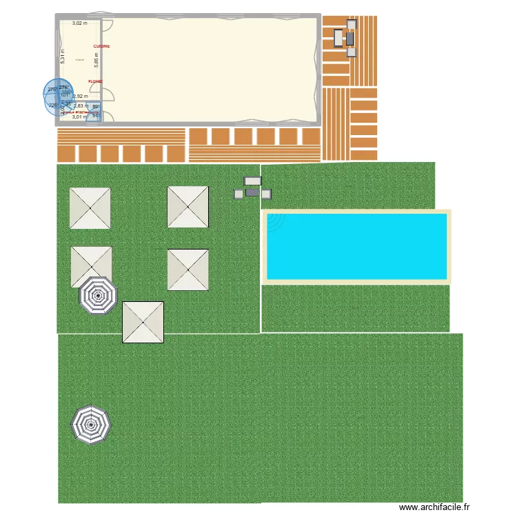 salle polyvalente etage. Plan de 