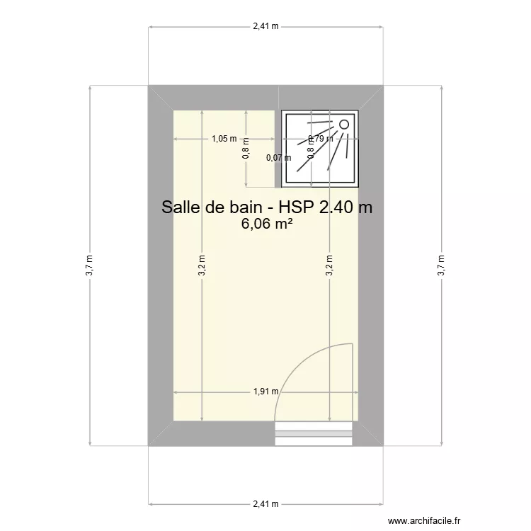 LE HUIDOUX AMIENS. Plan de 1  et 6 m²
