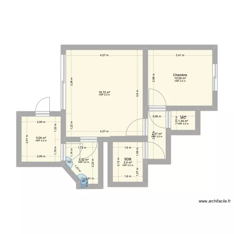 Olivier de serre. Plan de 7 Pièces et 44 m² Olivier de serre. Plan de 7 Pièces et 44 m²
