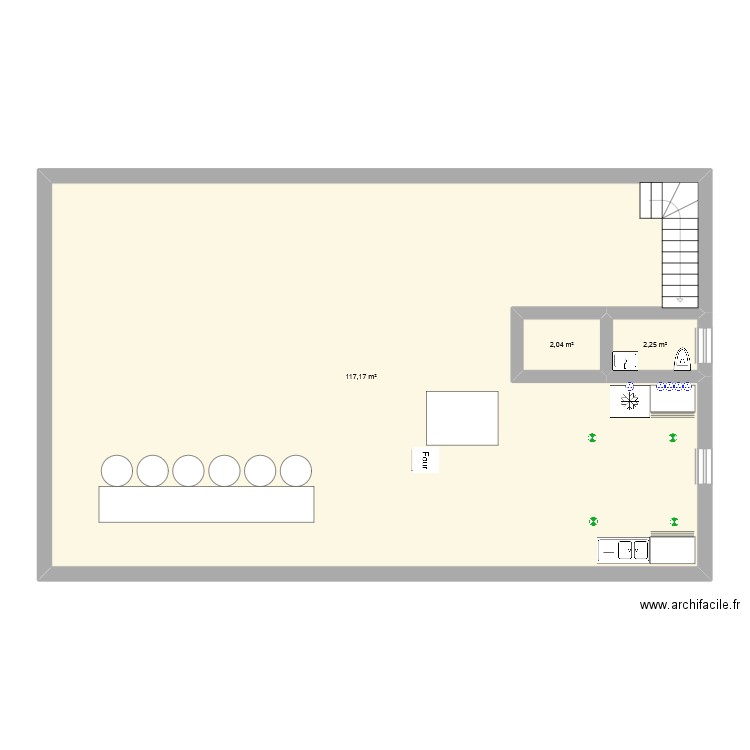Plan maison parfaite. Plan de 3 pièces et 121 m2