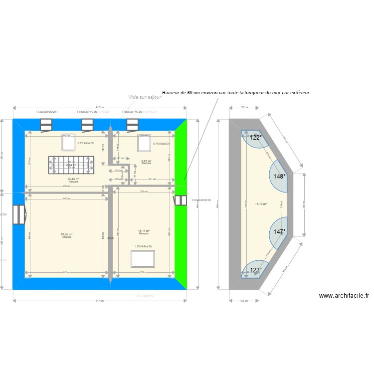 ML23052750. Plan de 16 pièces et 223 m2