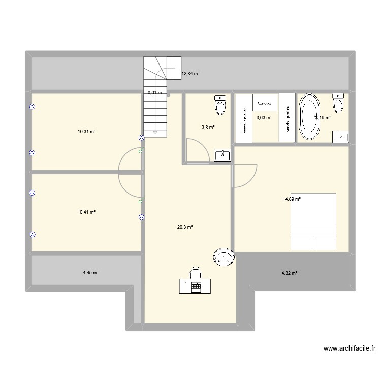 compbles. Plan de 0 pièce et 0 m2
