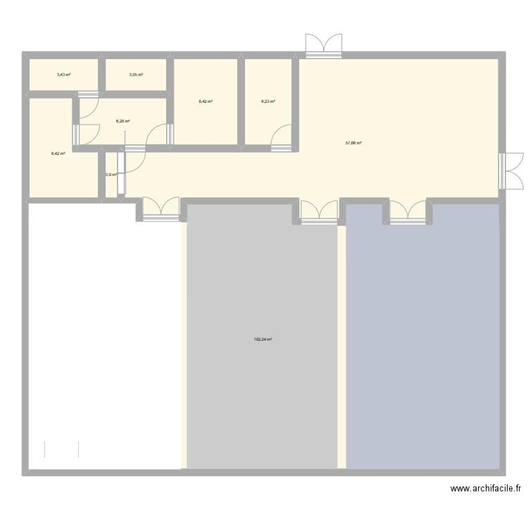 novotel. Plan de 9 pièces et 277 m2
