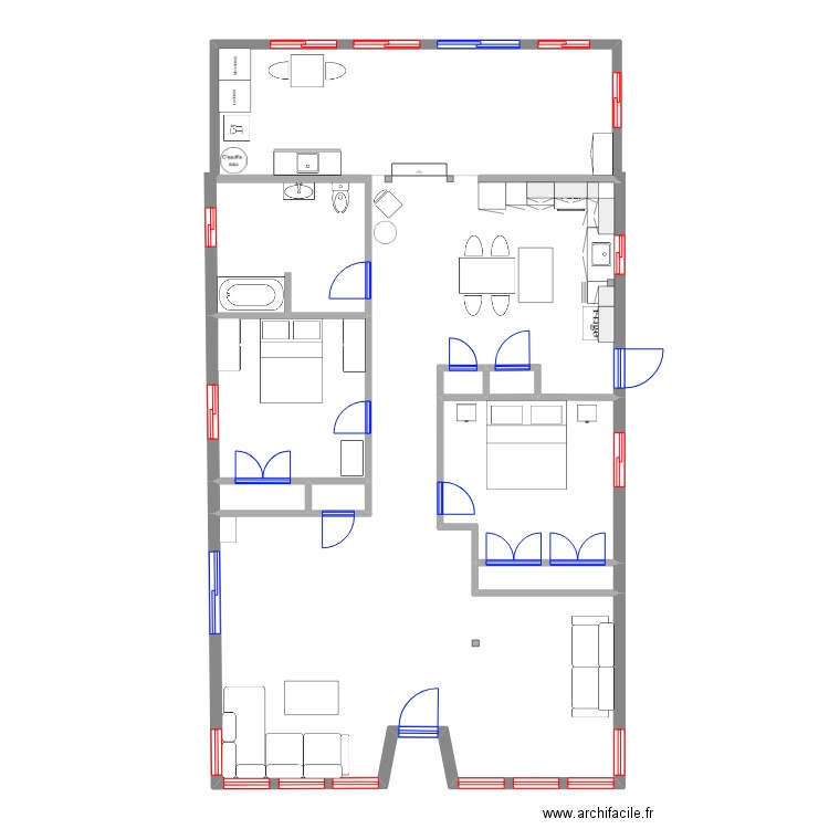 Dionne Gauthier 003. Plan de 7 pièces et 30 m2