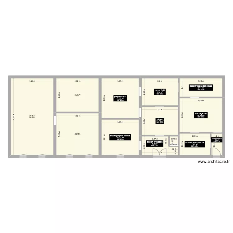 laboratoire senones 2. Plan de 13 Pièces et 173 m²